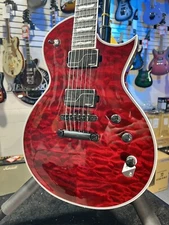 ESP LTD EC-1000QM Electric Guitar See Thru Black Cherry Free Ship Auth Deal! 128