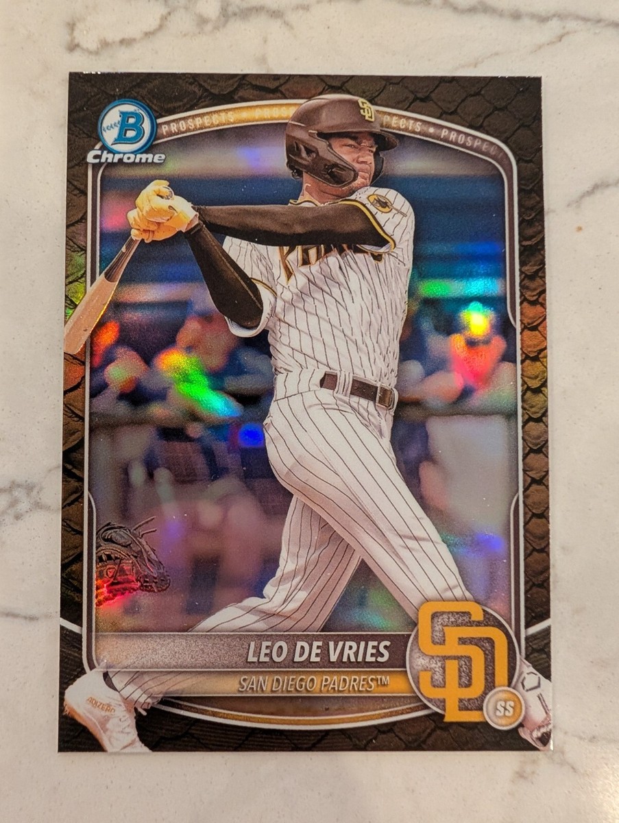 2025 Bowman Chrome Reptilian Leo De Vries San Diego Padres | eBay