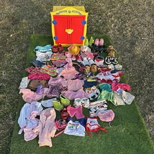 Build-A-Bear Wardrobe And Girl Outfit Clothes Shoes Large Lot for Plush