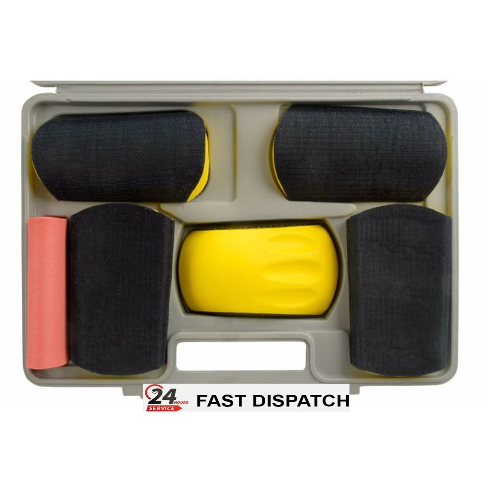 Curved Blocks Prep Body Shop Professional Sanding Kit 6pc Storage Case FASTMOVER