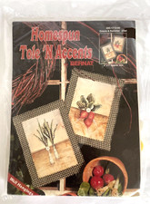 Bernat Homespun Tole n Accents Onions Radishes 2 Wall Hangings Kit Farmhouse