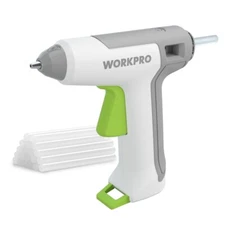 WORKPRO Cordless Hot Glue Gun Rechargeable Fast Heating Glue Gun 20 Sticks 3.6V