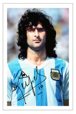 MARIO KEMPES Signed Autograph PHOTO Signature Gift Print ARGENTINA