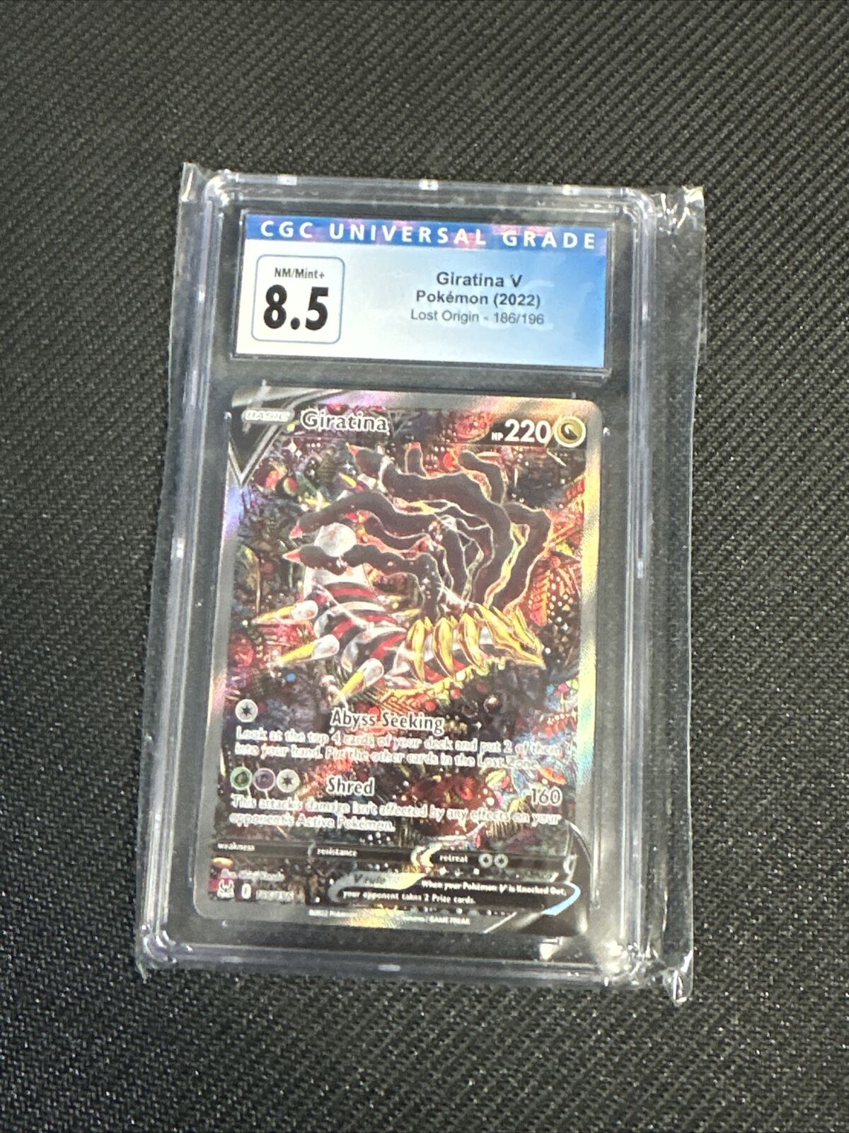 Mint/NM Pokemon Lost Origin Giratina V Alternate Art #186/196 Good