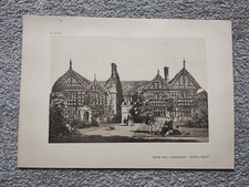 Speke Hall, Lancashire - Garden Front - Antique Print - 1906