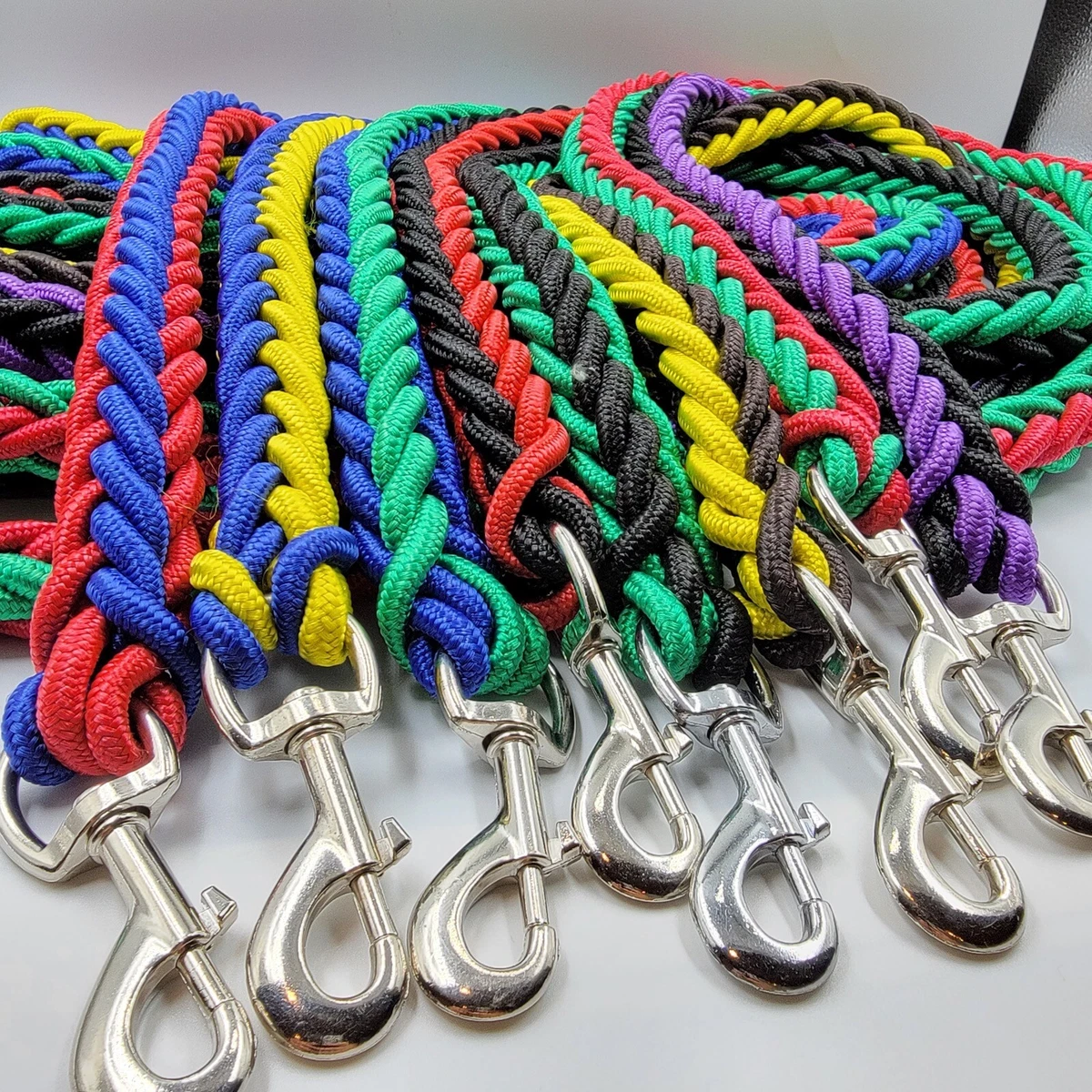 4.5 Ft. Premium Heavy Duty 2 Tone Rope Braded Dog Leash with Heavy Duty Hardware