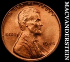 1945-D Lincoln Wheat Cent - Red Choice Gem Brilliant Unc  No Reserve  #G8894