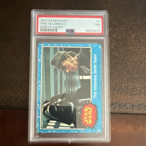 Topps 1977 Star Wars Card #7 The Villainous Darth Vader PSA 7