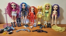 Lot of 6 Rainbow High 10 Dolls with Clothes a...