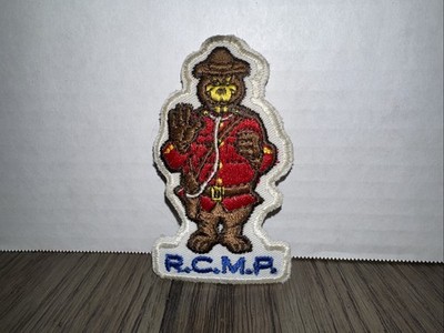 R.C.M.P Safety Bear Patch. 4  Tall. Vintage