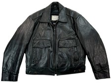 TAYLORS US Vintage Police Officer Biker Motorrad Lederjacke 52 L