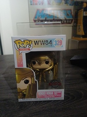 Funko Pop! WW84 ''Wonder Woman Golden Armor Shield'' Special Edition #329