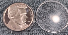 James Dean Hollywood Actor Collector Proof Coin 1 Troy Oz .999 Fine Silver Round