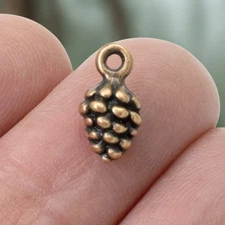 Pine Cone Charms: Copper Finish Jewelry Making Autumn Decor 20-Pack