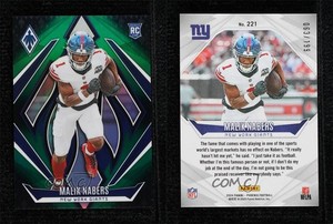 2024 Panini Phoenix Rookies Green Fade /199 Malik Nabers #221 Rookie RC