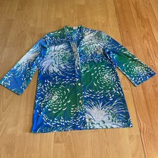 DeWeese Design Vintage 1960-70  s Swim And Sun Fashions Chrysanthemum Shirt