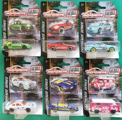 Majorette 1:64 Autos Castheads Magazin Komplettsatz 6 Die-Cast Modellfahrzeug NEU