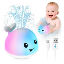 Baby Bath Toys for Kids Ages 1-3 Babies 6-12 Months, Light Up Whale Sprinkl