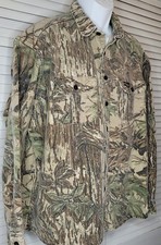 VTG Rattlers Brand Realtree Camo Shirt Heavy Chamois Hunting USA Made Sz: LG?