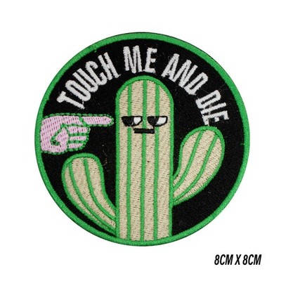 Touch Me And Die Logo Bügelbild/Aufnähen Patch gestickt Abzeichen Applikation für Kleidung