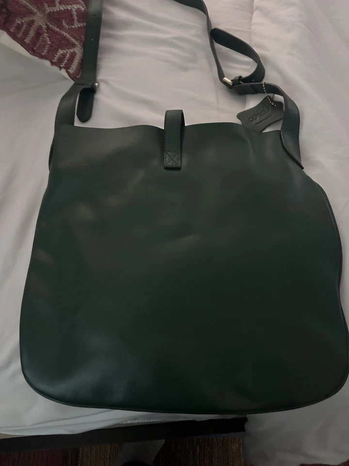 Large Dark Green Co Lab Leather Purse Detachable Inner Pocket Shoulder Bag Tote - Image 2 of 4