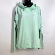 Lululemon Athletica Women's Long Sleeve Cowl Neck Top Thumb Hole Mint Green SZ M