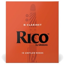 D'Addario Woodwinds Rico Bb Clarinet Reeds 2.5, 10-Pack