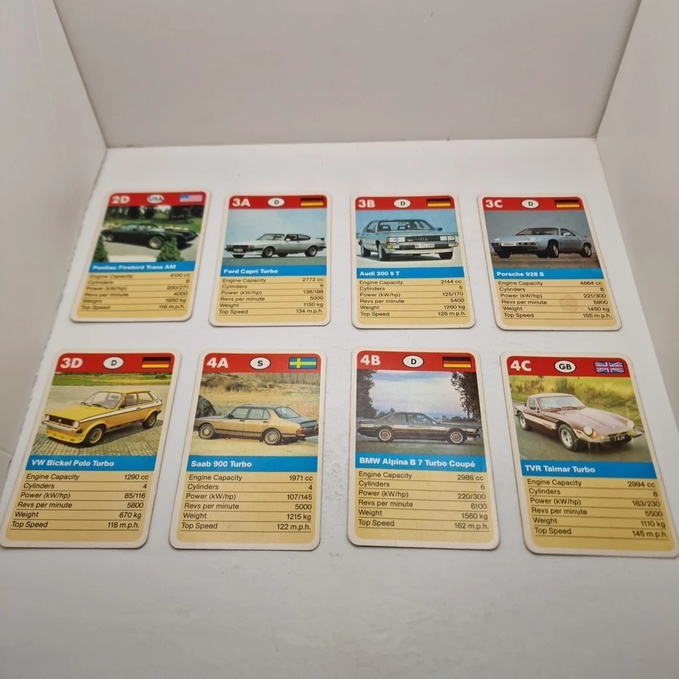 Vintage Waddingtons Top Trumps International Series 1983 - 1985 Turbos - Image 4 of 4