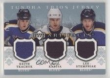 2007-08 Artifacts Tundra Trios Jerseys Blue /75 Lee Stempniak Keith Tkachuk 0rs6