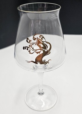 Tree House Brewing Teku Beer Glass Gold Logo & Gold Rim