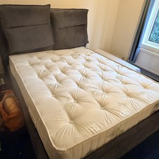 King Size Ottoman Storage Bed, Headboard & Optional Mattress ~ Plush Grey