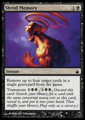 MTG SHRED MEMORY FOIL EXC - REISSEN SIE DIE ERINNERUNG - RAV - MAGIC