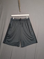 Adidas Climacool Activewear Short Youth Medium Gray Elastic Waist Drawstring