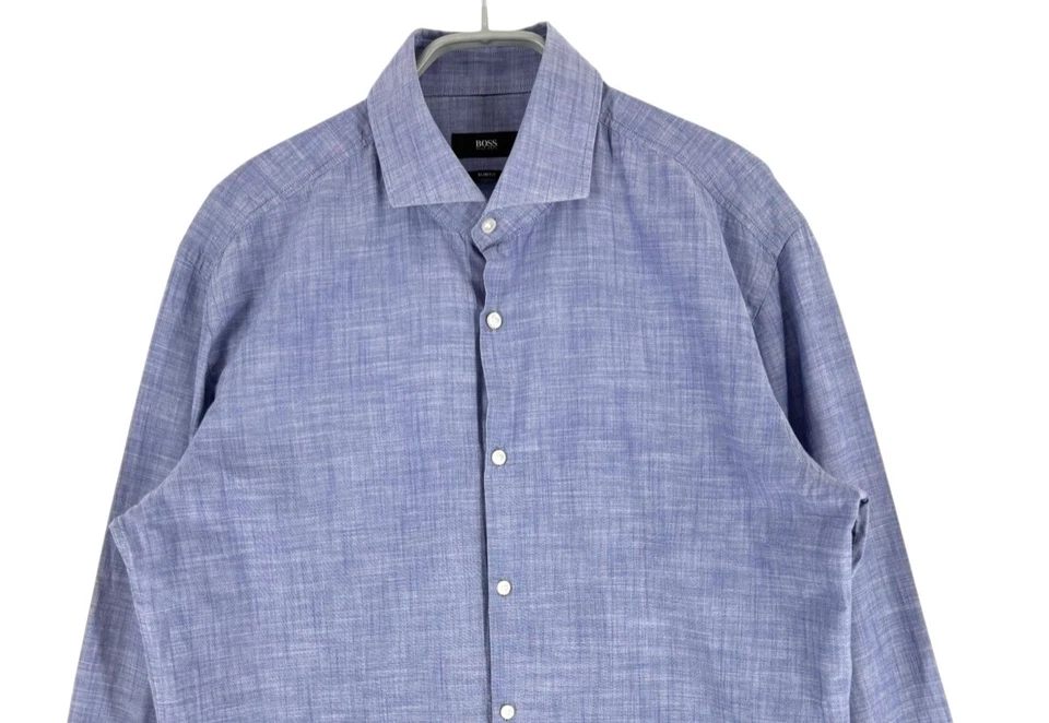 Hugo Boss Uomo Slim Fit Manica Lunga Casual Formale Taglia M - 41 16 - Immagine 3 di 4