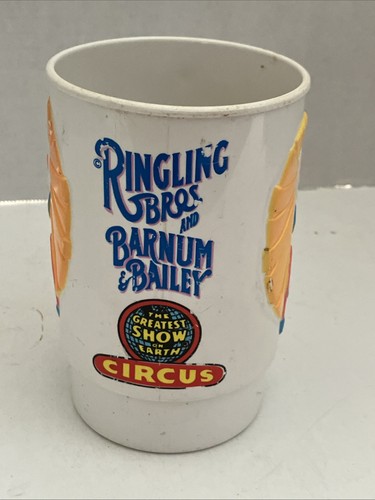 Vintage 90er Ringling Bros Barnum und Bailey Zirkus 3D Clown Plastikbecher Tasse - Bild 9 von 17