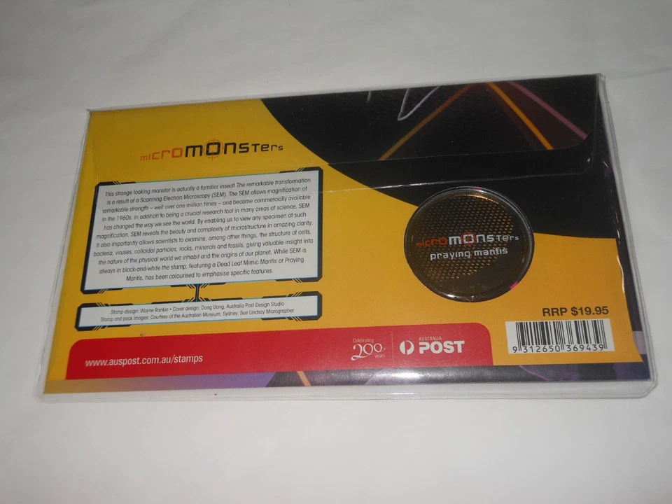 PNC 2009 Australia MICROMONSTERS Ltd Edition Medallion and 55 cent stamp - Image 4 of 4