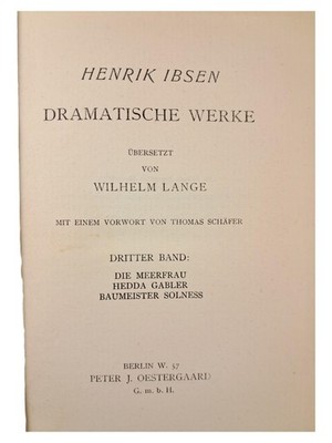 Henrik Ibsen Dramatische Werke Hardcover Theaterliteratur Deutsch