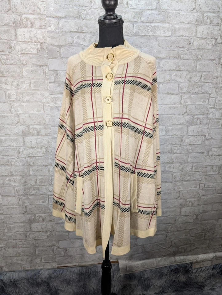 Hot In Hollywood Women's 2X-3X Button Front Cape Jacket - Image 2 of 4