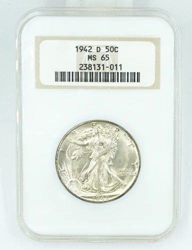 1942-D NGC MS65 Walking Liberty Fatty Holder