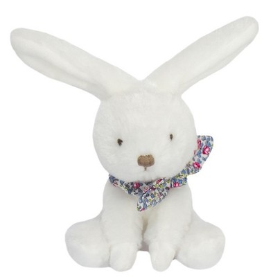DOUDOU ET COMPAGNIE - Bunny Liebling Baby Schmusetuch mit Schal Floral blau -...