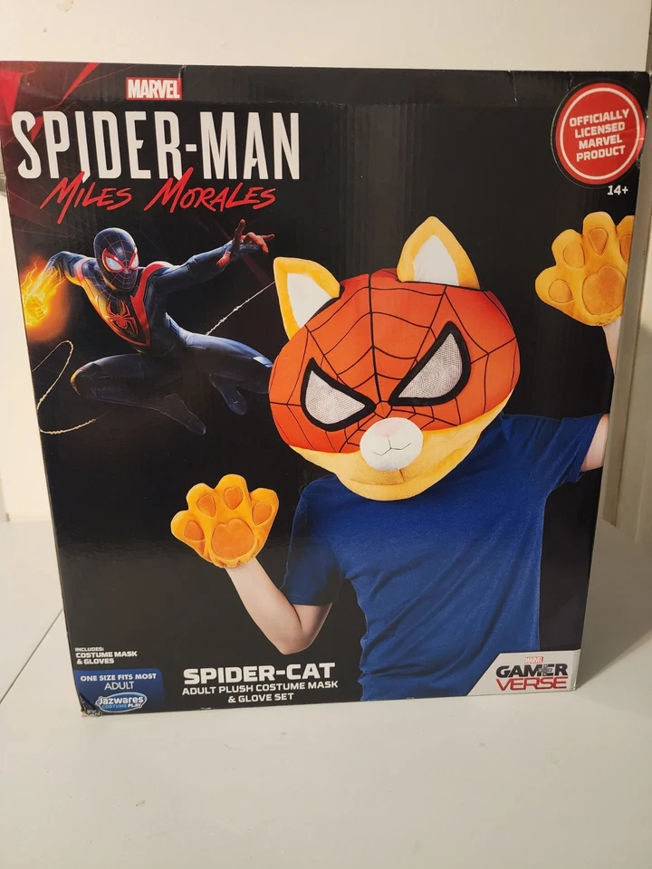 Marvel Spiderman Halloween Miles Morales Gamerverse Spider Cat Adult Costume - Imagem 3 de 4