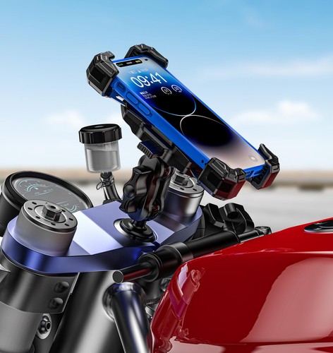 Motorcycle Fork Stem Phone Mount, 1s Auto Lock & Release, Anti-Theft Motorcyc... - Picture 9 of 9