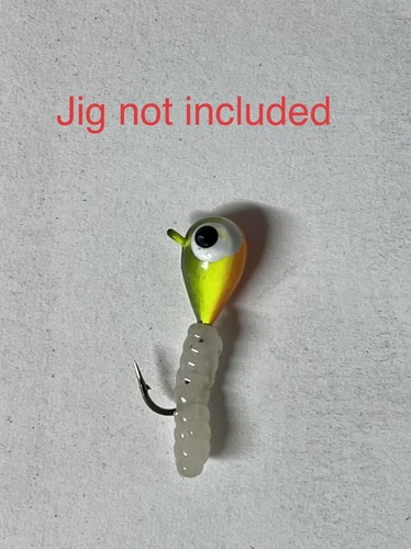 1/2” Maggot ice baits crappie-panfish-walleye-ice fishing 120 plastic baits - Picture 3 of 7