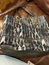 New Vera Wang Catherine Tote Bag Simply Vera Purse Navy/Black faux snake skin