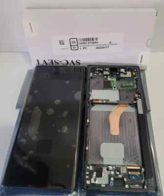 Für Samsung Galaxy S22 Ultra S908 Original OLED LCD Touchscreen Digitizer Schwarz