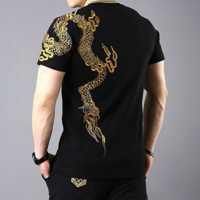 Mens T-Shirt Short Sleeve Japanese 