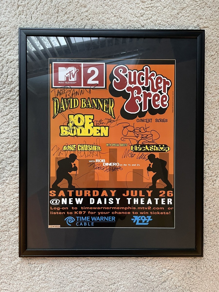MTV sucker free Concert Signed Poster Joe Budden David Banner