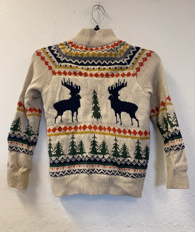 J Crew Boyu0026#039;s White Christmas Sweater size M | eBay