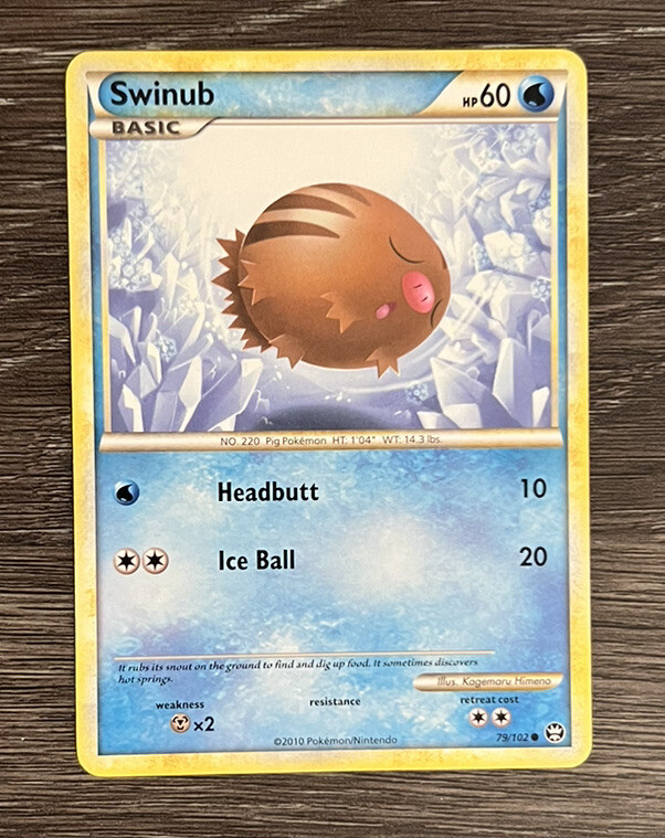 Swinub 79/102 - Triumphant - Common - Pokemon Card TCG - Nm