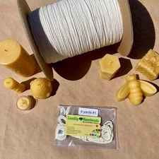 Square Braid 100% Cotton Candle Wick - Small Bundles - Assorted Sizes!